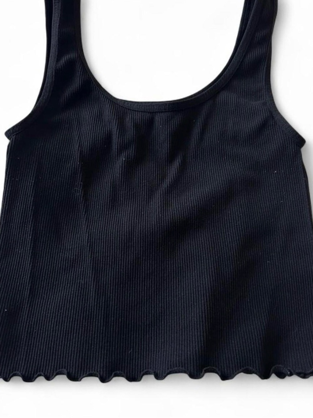 Wallflower Black Ribbed Tank